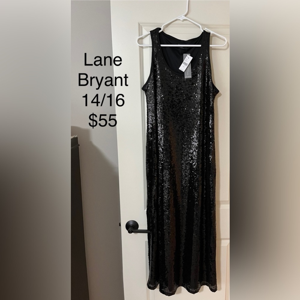 Lane Bryant Black Sequin Dress